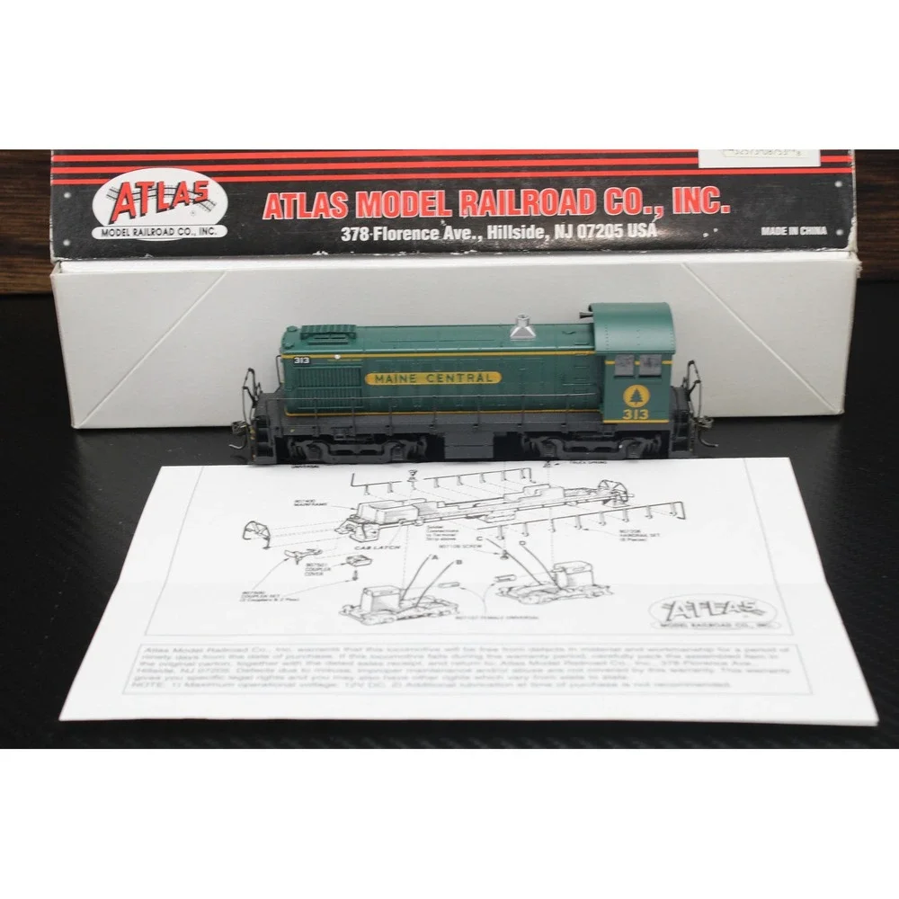 Atlas HO Scale Alco S-4 Diesel Switcher Maine Central 313‎ Locomotive 8753 Boxed